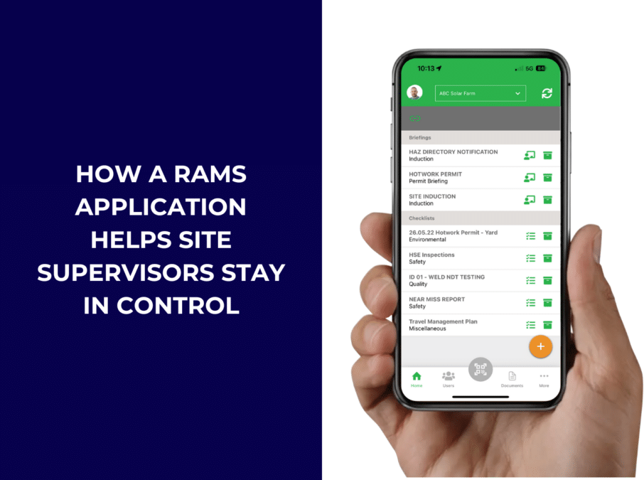 BLOG - How a RAMS Application Helps Site Supervisors Stay in Control