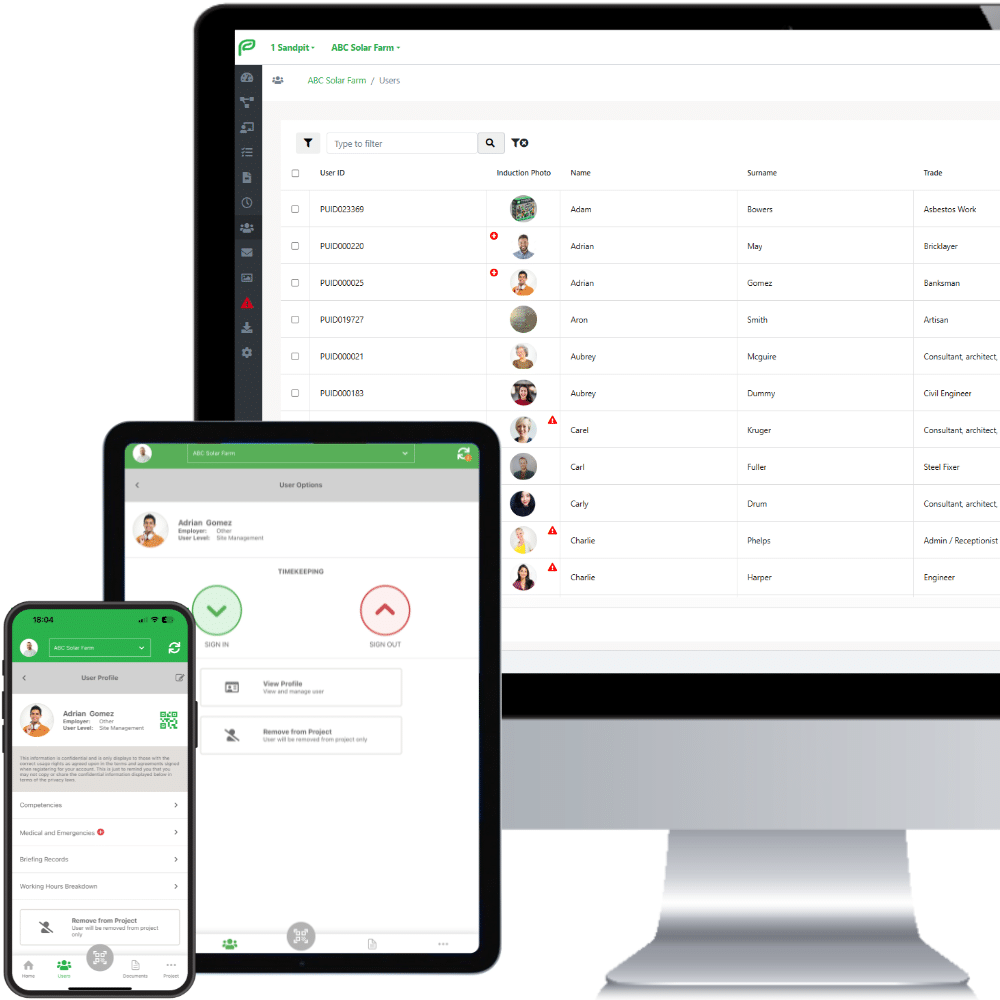 Construction workforce management software, Construction site workforce management, Digital workforce management platform