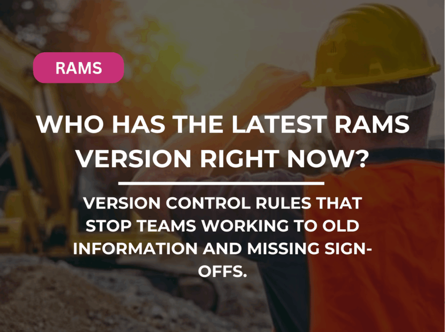 how do you control versions of RAMS on site